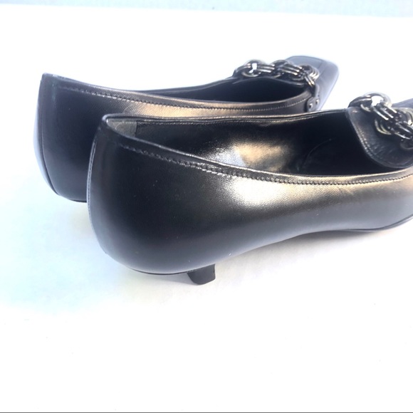 Prada Black Kitten Chain Pumps - Picture 5 of 8